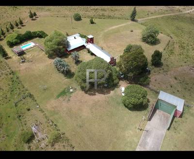 Aerial view of country house